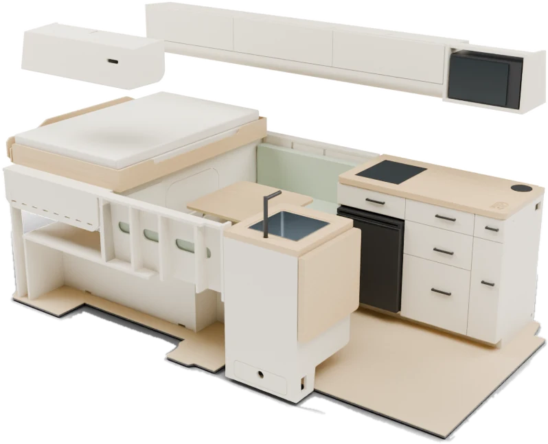The Scout layout, interior render